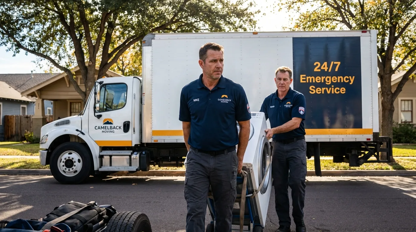 CamelBack Moving crew loading furniture in San Tan Valley, AZ